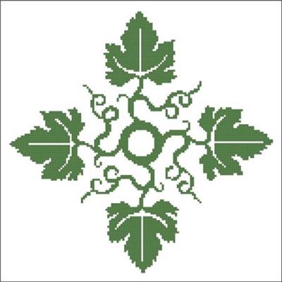 (image for) Floral Ornamental #018 Green Curls